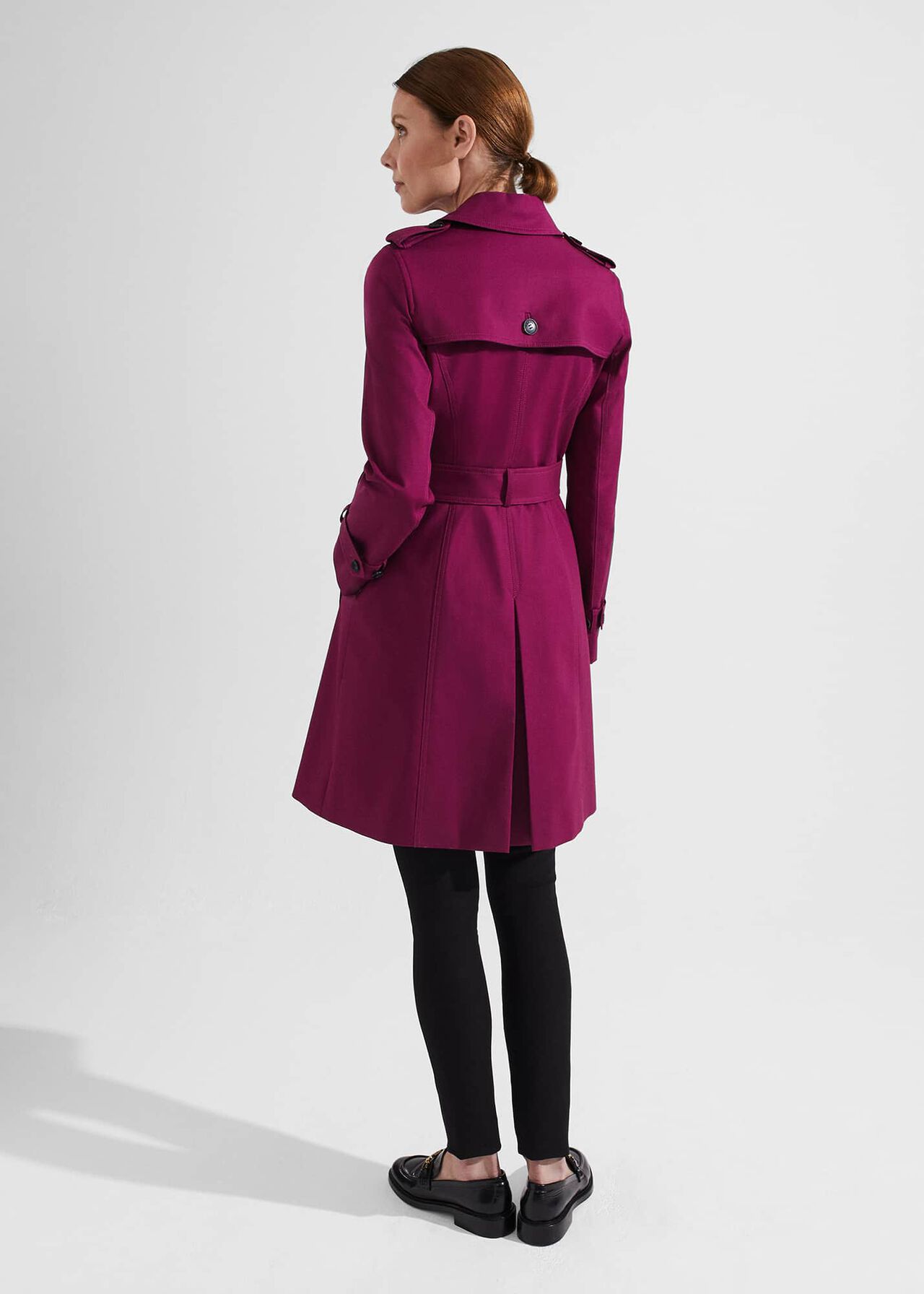 Saskia Shower Resistant Trench Coat, Warm Plum, hi-res