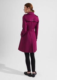 Saskia Shower Resistant Trench Coat, Warm Plum, hi-res