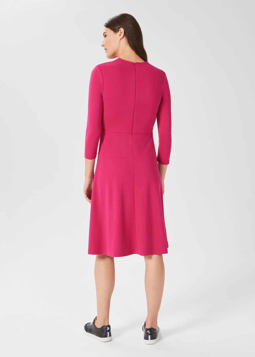 Mel Jersey Ponte Dress, Dark Pink, hi-res