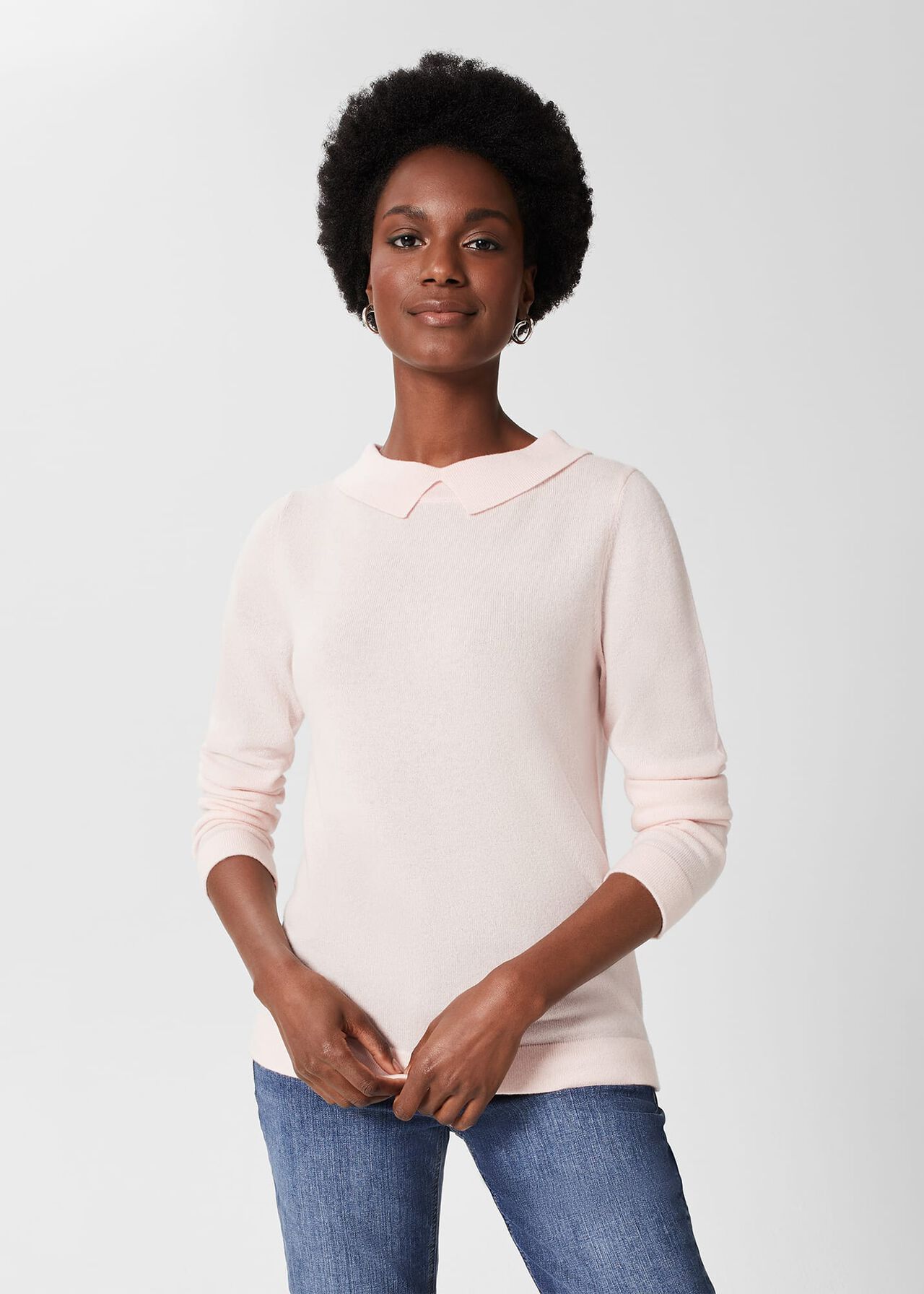 Priya Wool Cashmere Sweater, Sweet Pink, hi-res