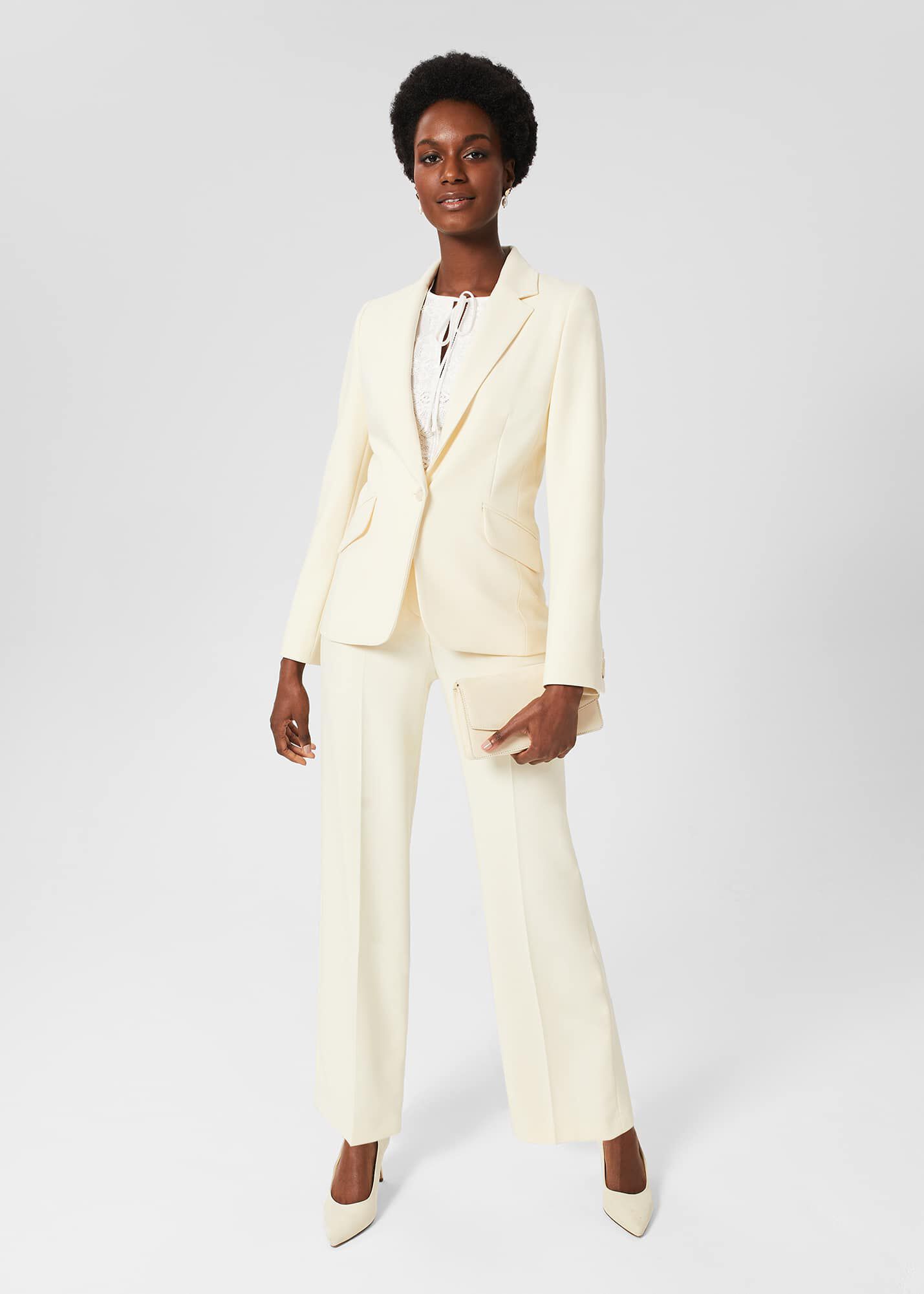 Cream trouser suits ladies on sale