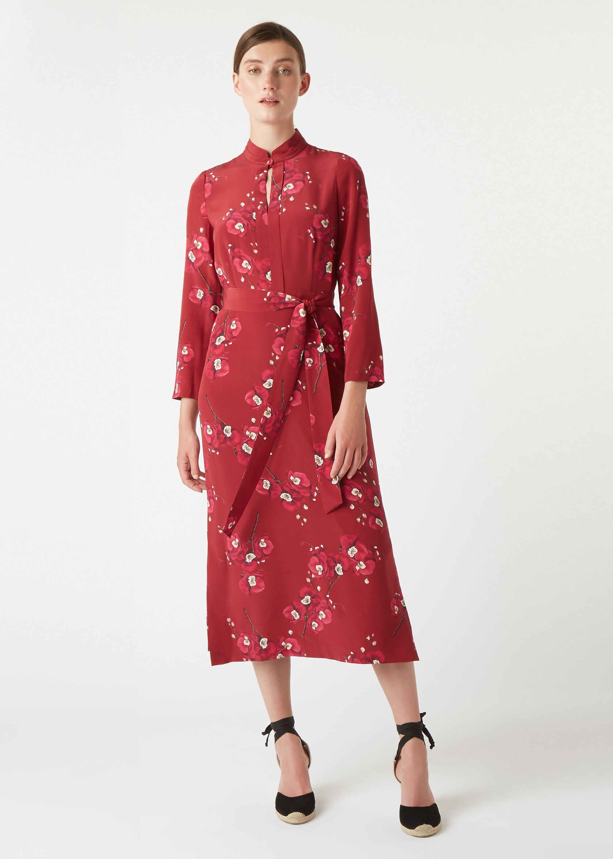 Hobbs margot silk dress clearance