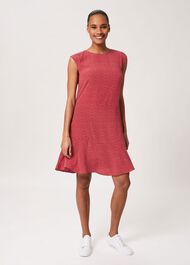 Catalina Printed Dress, Raspberry Ivory, hi-res