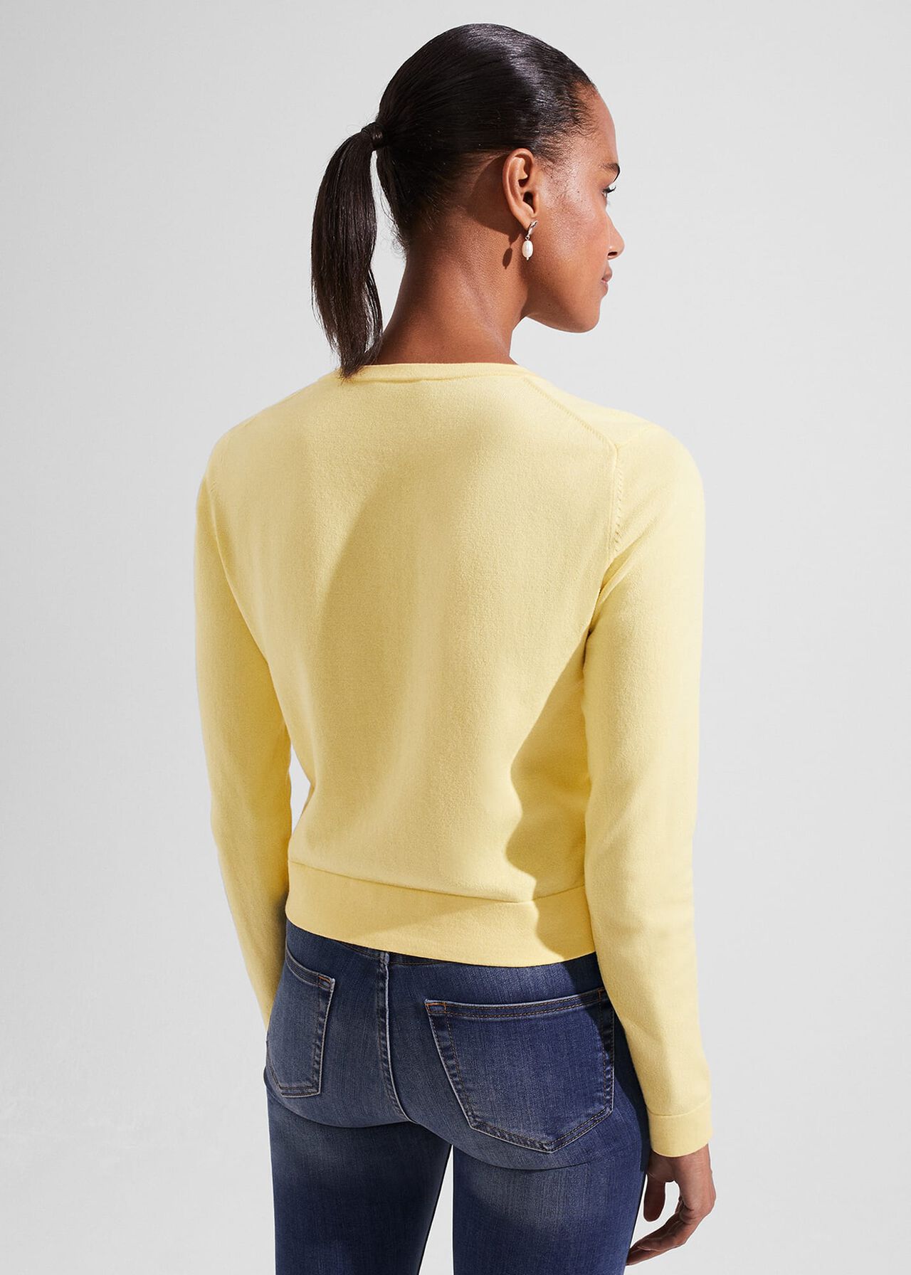 Michelle Cotton Cardigan, Lemon Zest, hi-res