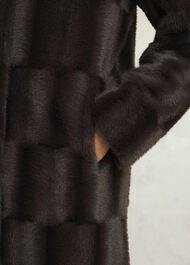 Petite Rosanne Faux Fur Coat, Alder Brown, hi-res