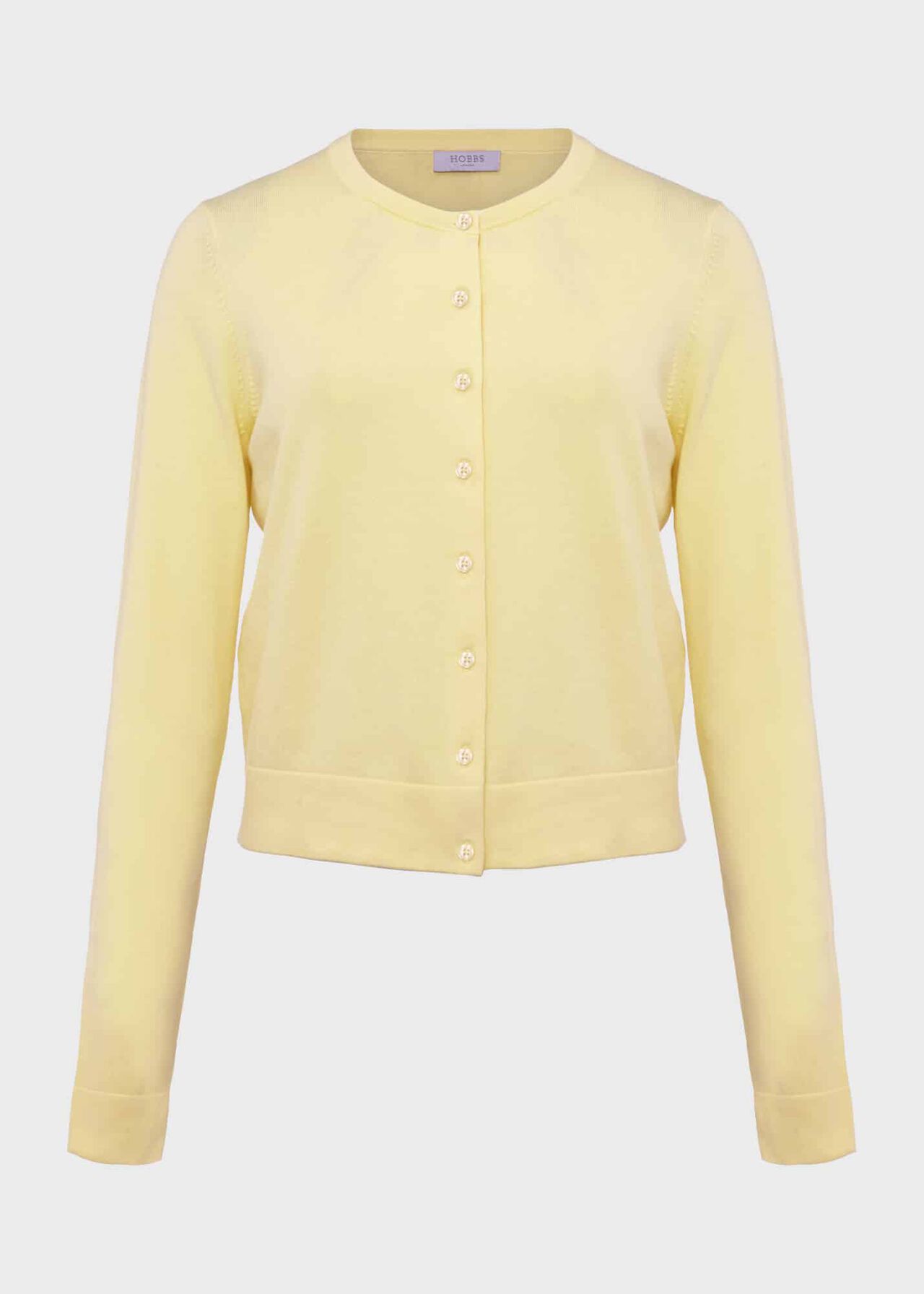 Michelle Cotton Cardigan, Lemon Zest, hi-res