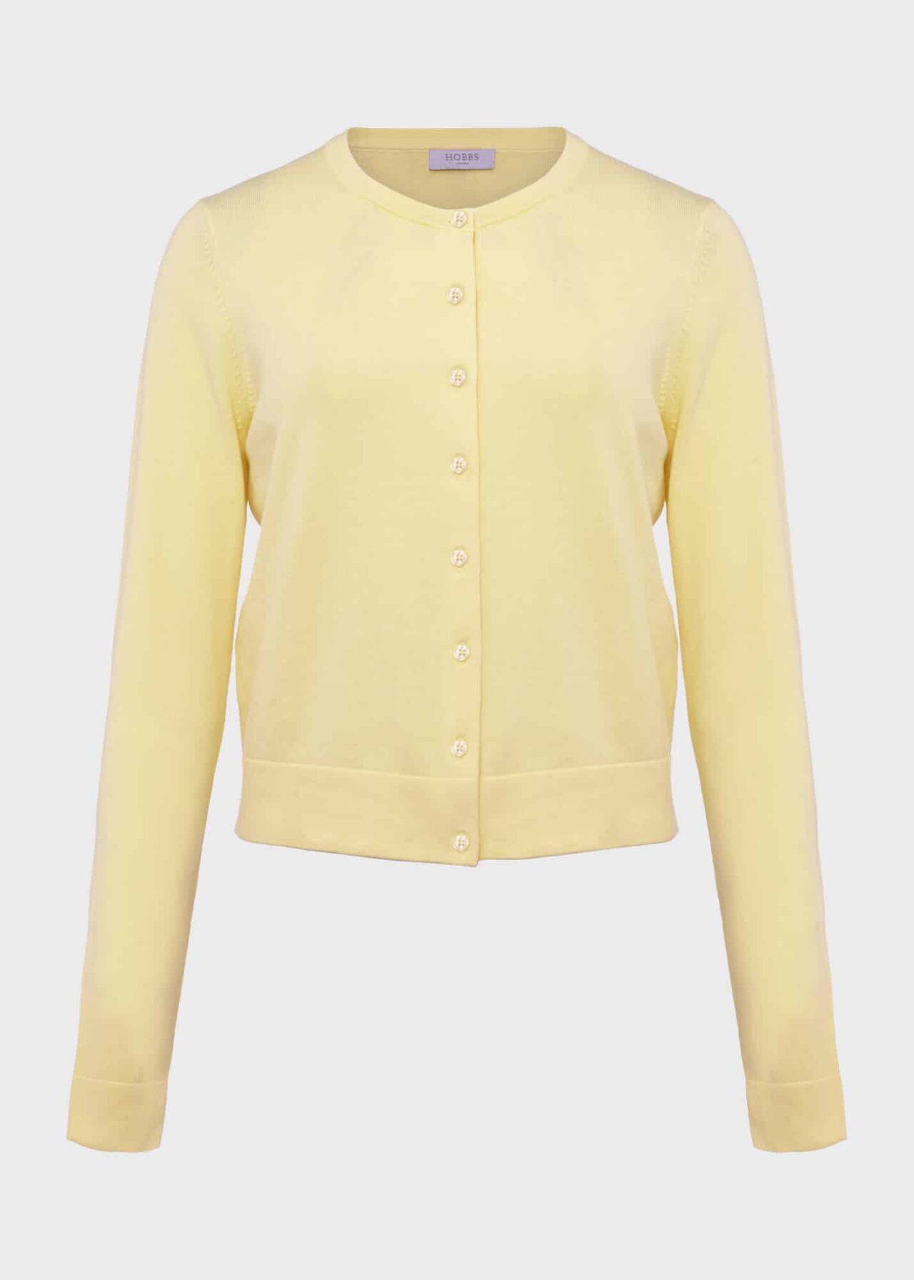 Michelle Cotton Cardigan, Lemon Zest, hi-res