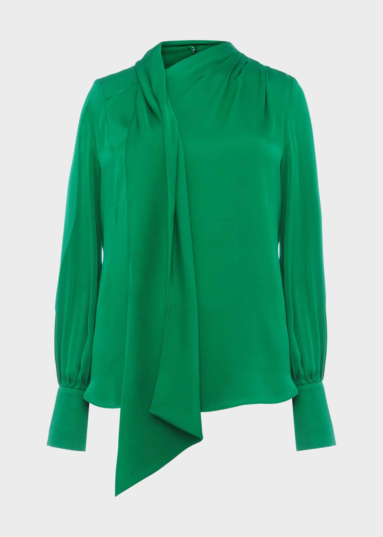 Elsa Blouse With Silk Emerald Green