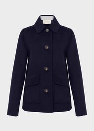 Leanna Wool Blend Double Face Coat, French Blue, hi-res