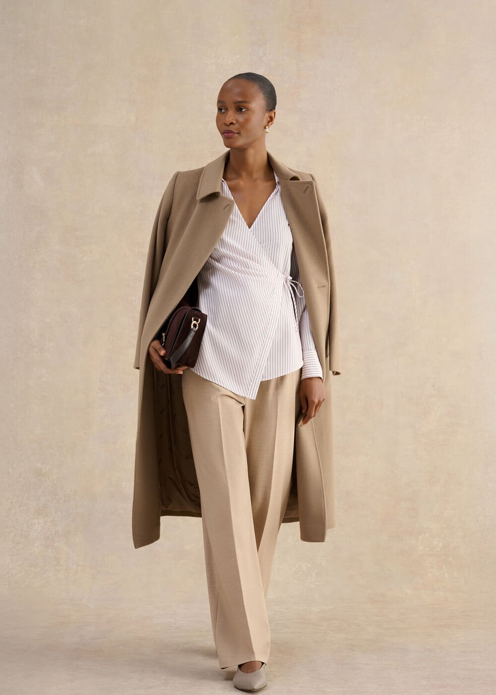 Kinsley Tie Front Shirt, Pink White, hi-res