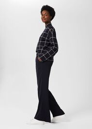 Jas Wide Leg Trousers, Navy, hi-res