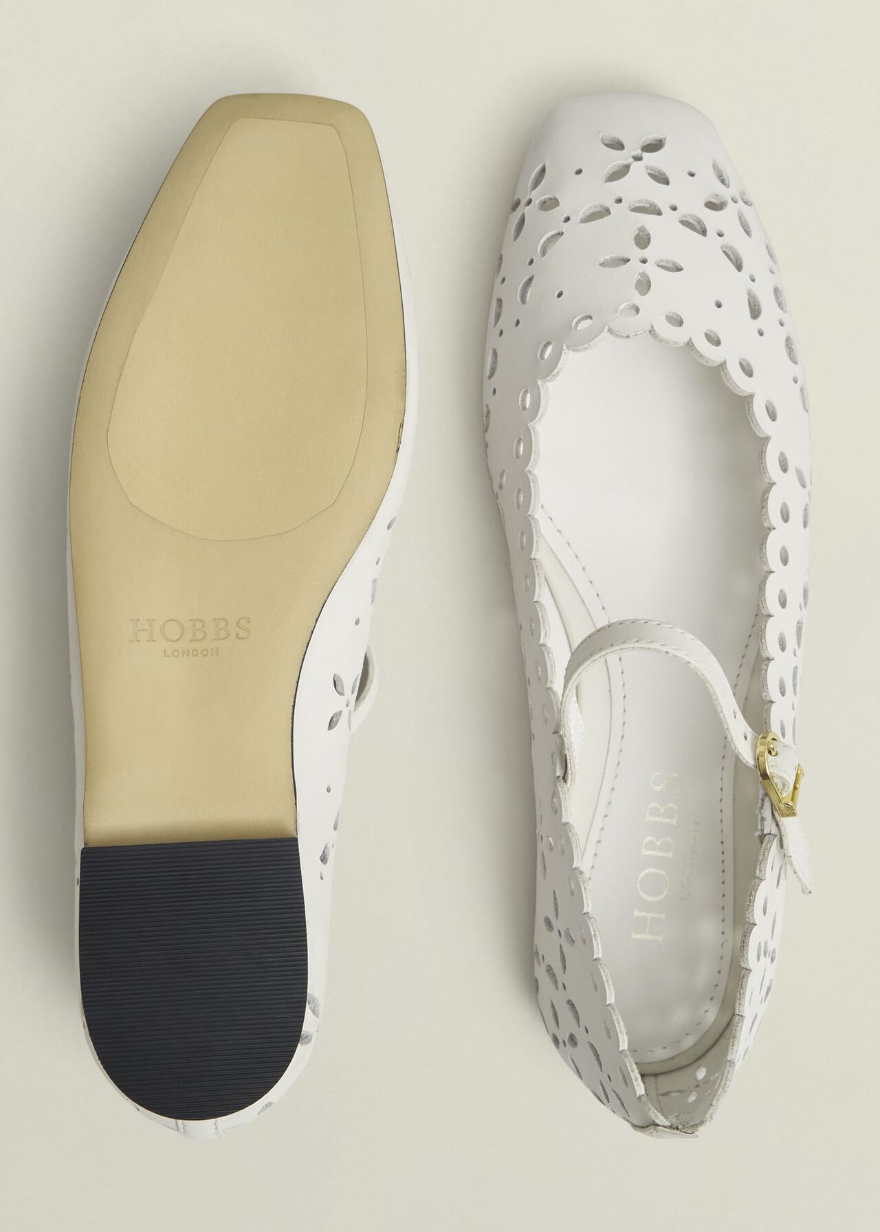 Chrissy Cut Detail Mary Janes, Ivory, hi-res