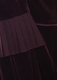 Petite Melodie Velvet Dress, Mulberry Purple, hi-res