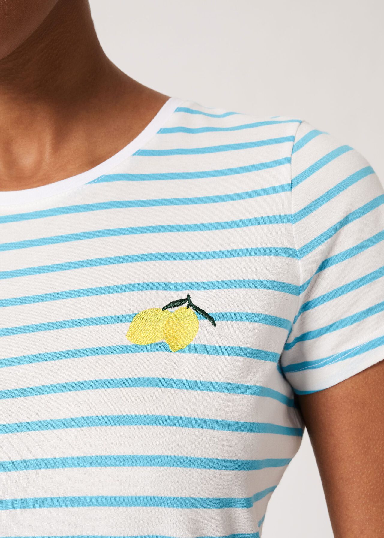 Pixie Embroidered T-Shirt, Azure Blue, hi-res