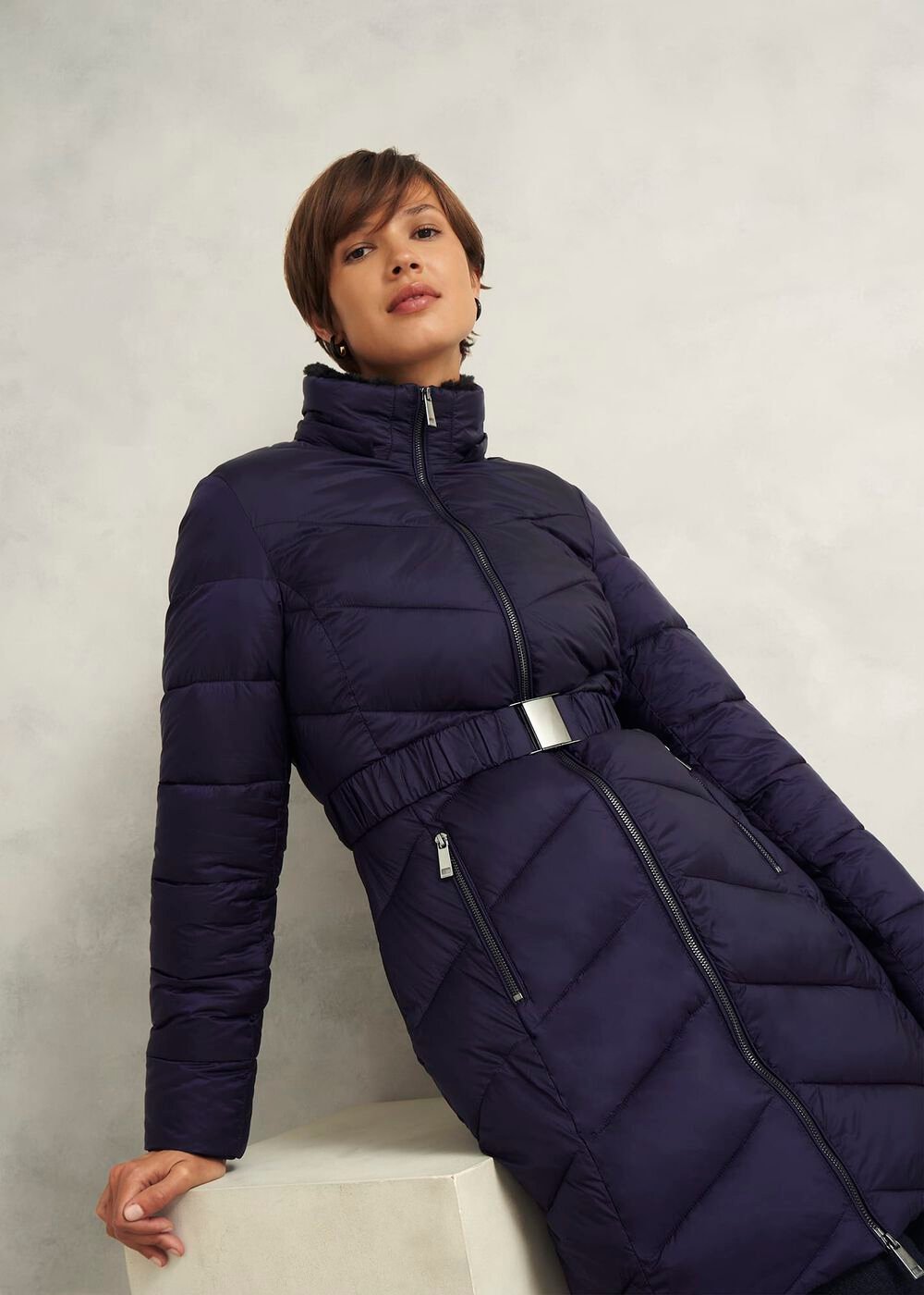 Petite Alis Puffer, Navy, hi-res