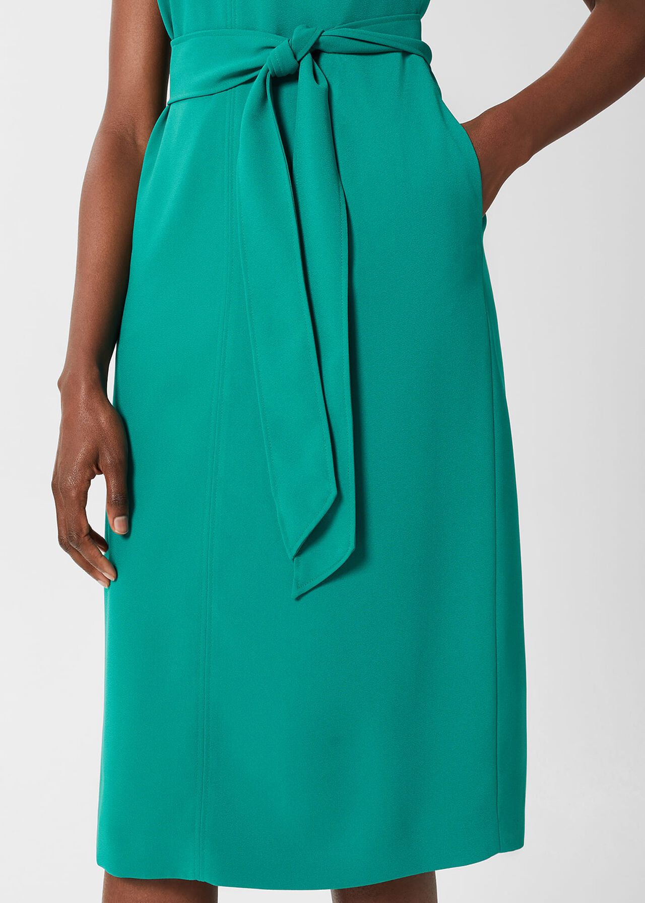 Reese Belted Dress, Ocean Green, hi-res