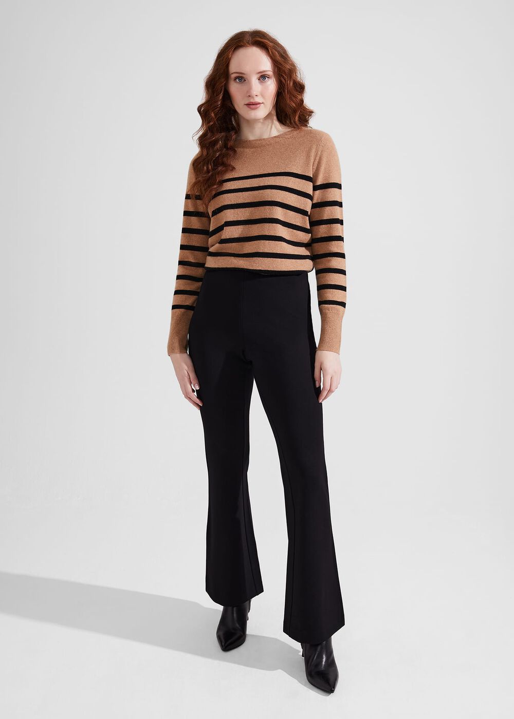Peggy Ponte Trousers, Black, hi-res