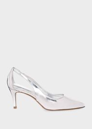 Natasha Court Shoes, Silver Metallic, hi-res
