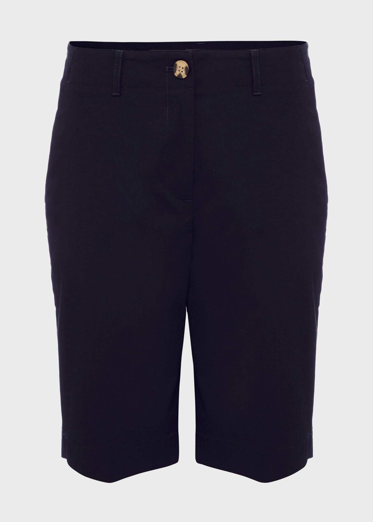 Tulip Cotton Blend Shorts With Stretch, Navy, hi-res