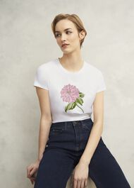 Pixie Embroidered T-Shirt, White Pink, hi-res