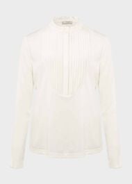 Rae Pintuck Top, Ivory, hi-res