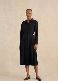 Ginny Shirt Dress, Black, hi-res
