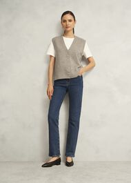 Maya Knitted Tank Top, Fawn Marl, hi-res