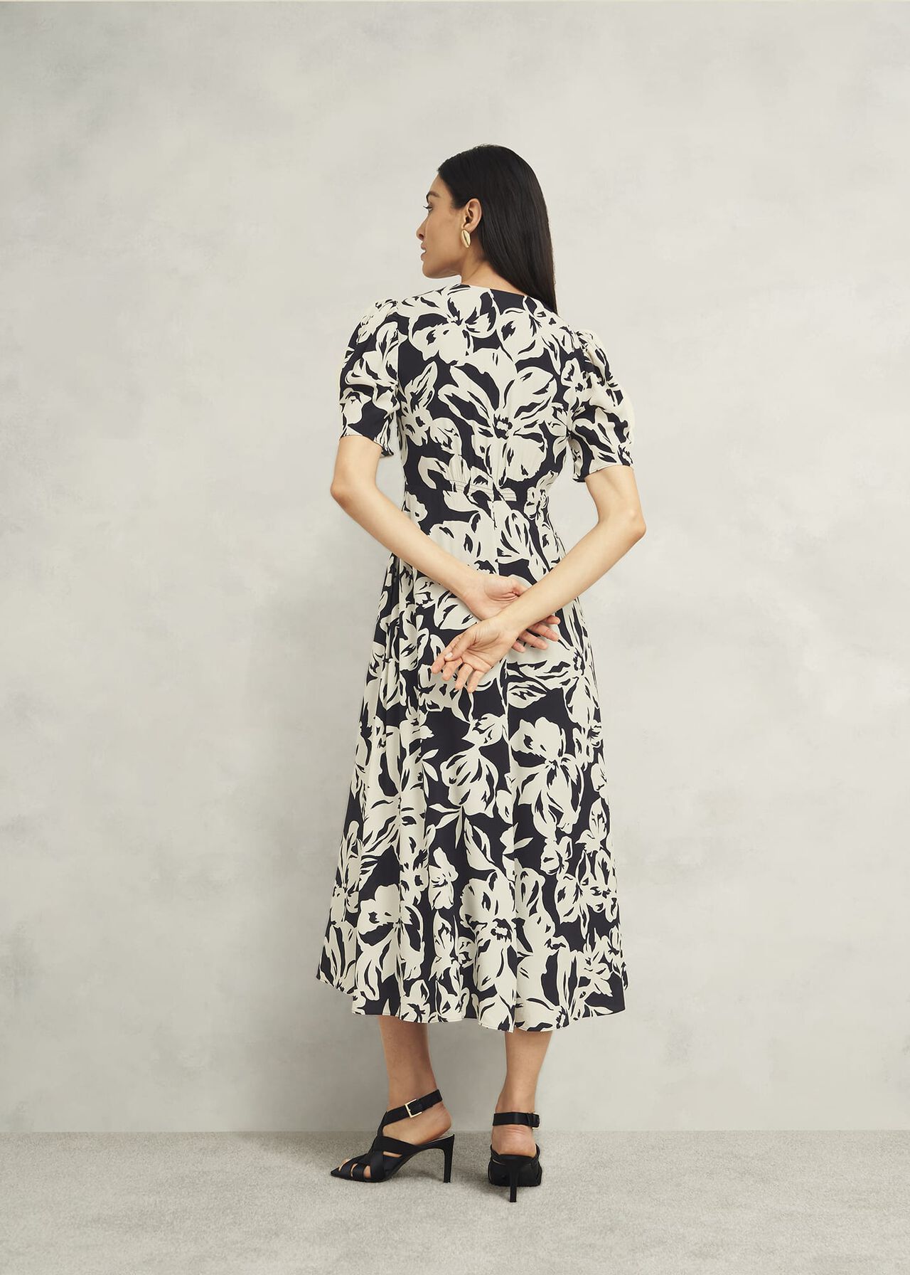 Chiltern Dress, Black Cream, hi-res