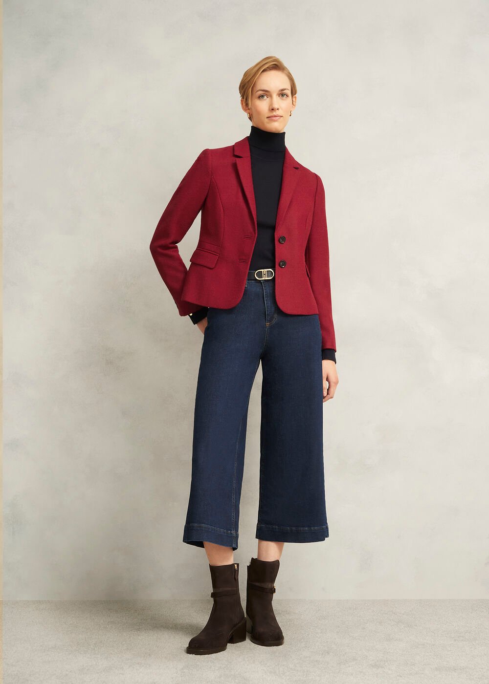 Petite Hackness Wool Jacket, Red, hi-res
