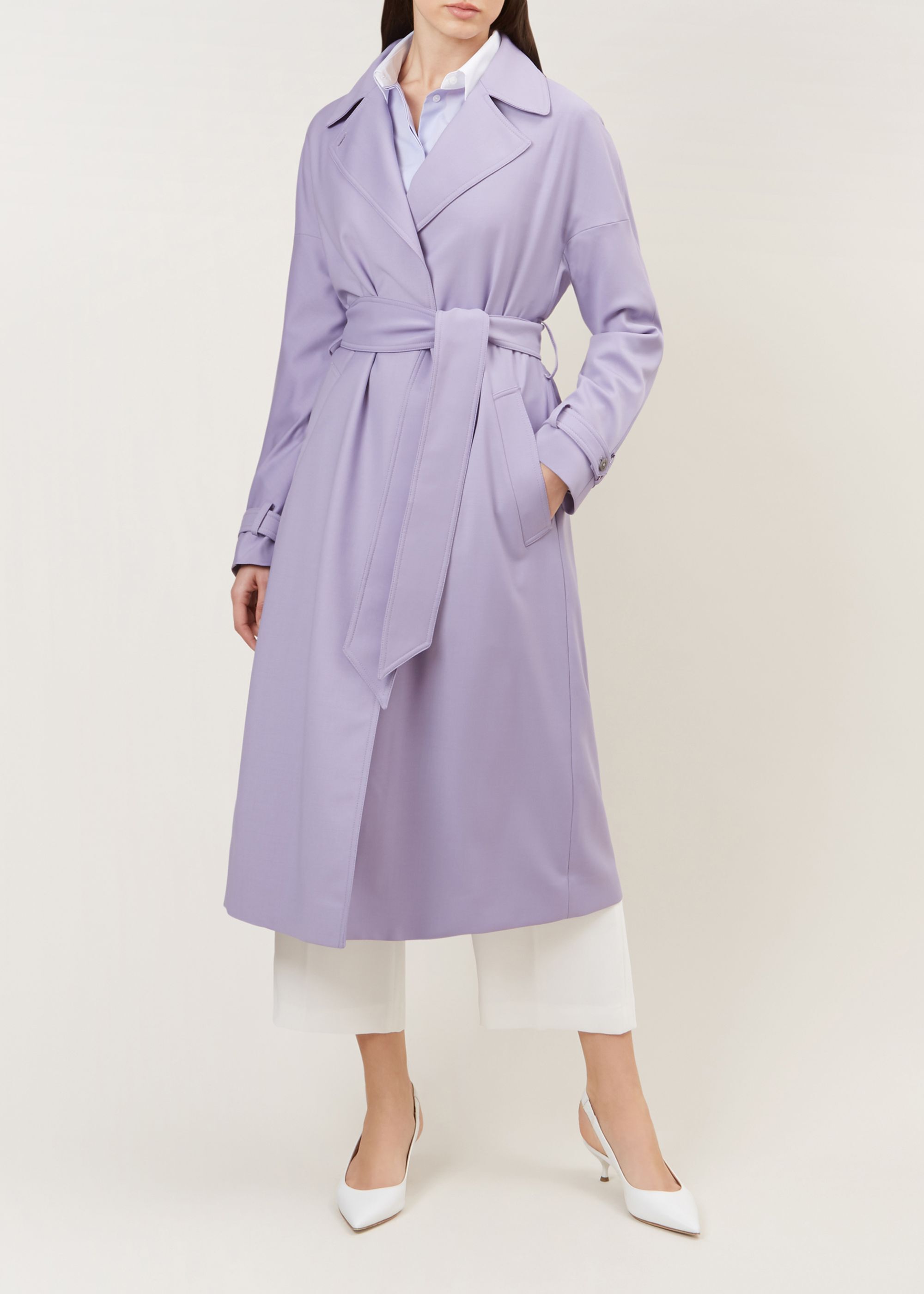 lilac trench coat