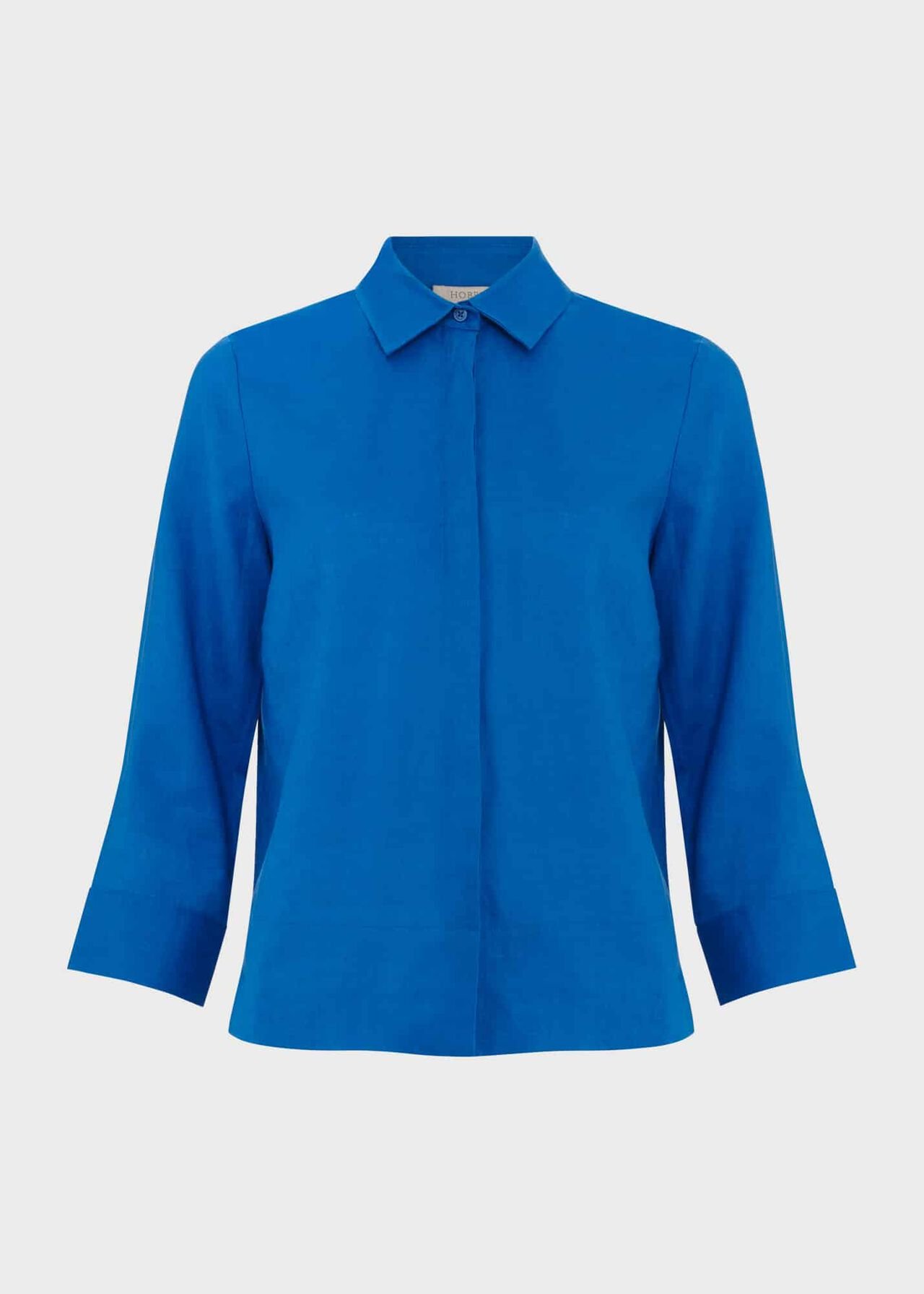 Nita Linen Shirt, Atlantic Blue, hi-res