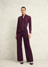 Mimi Silk Blouse, Warm Plum, hi-res