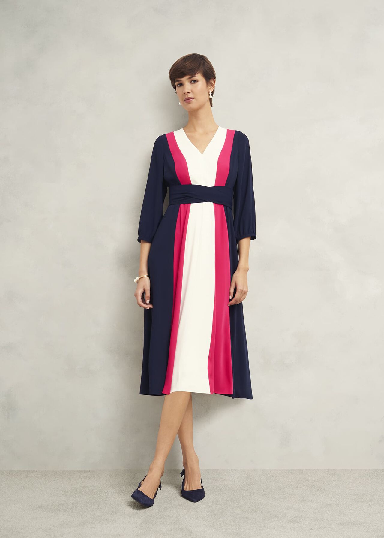 Hobbs Cora Colour Block Dress