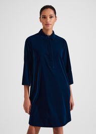 Velvet Marciella Dress, Steel Blue, hi-res