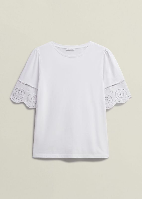 Sandra Cotton Broderie Top