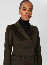 Elva Wool Coat, Dark Olive, hi-res