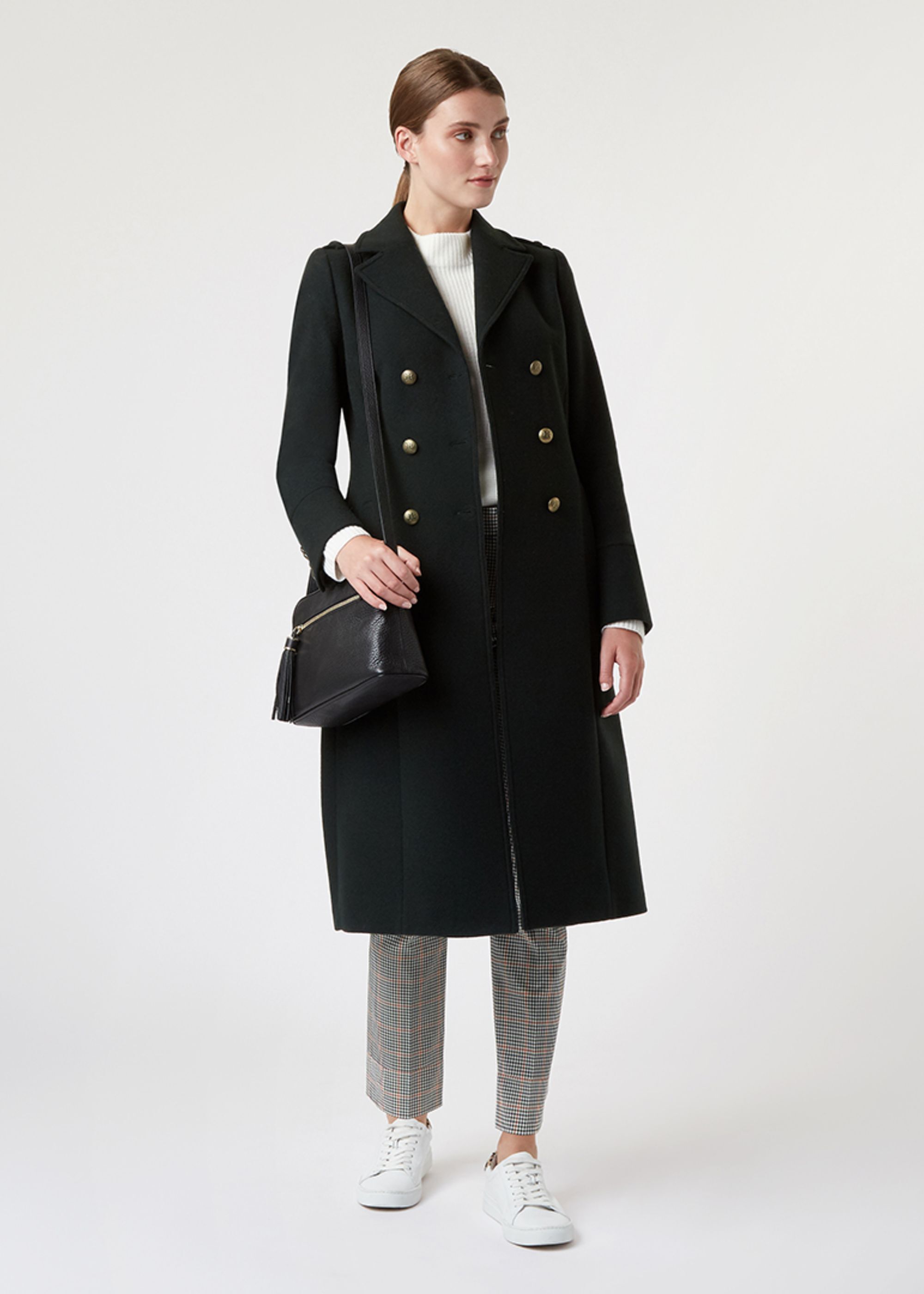 hobbs bianca maxi coat black