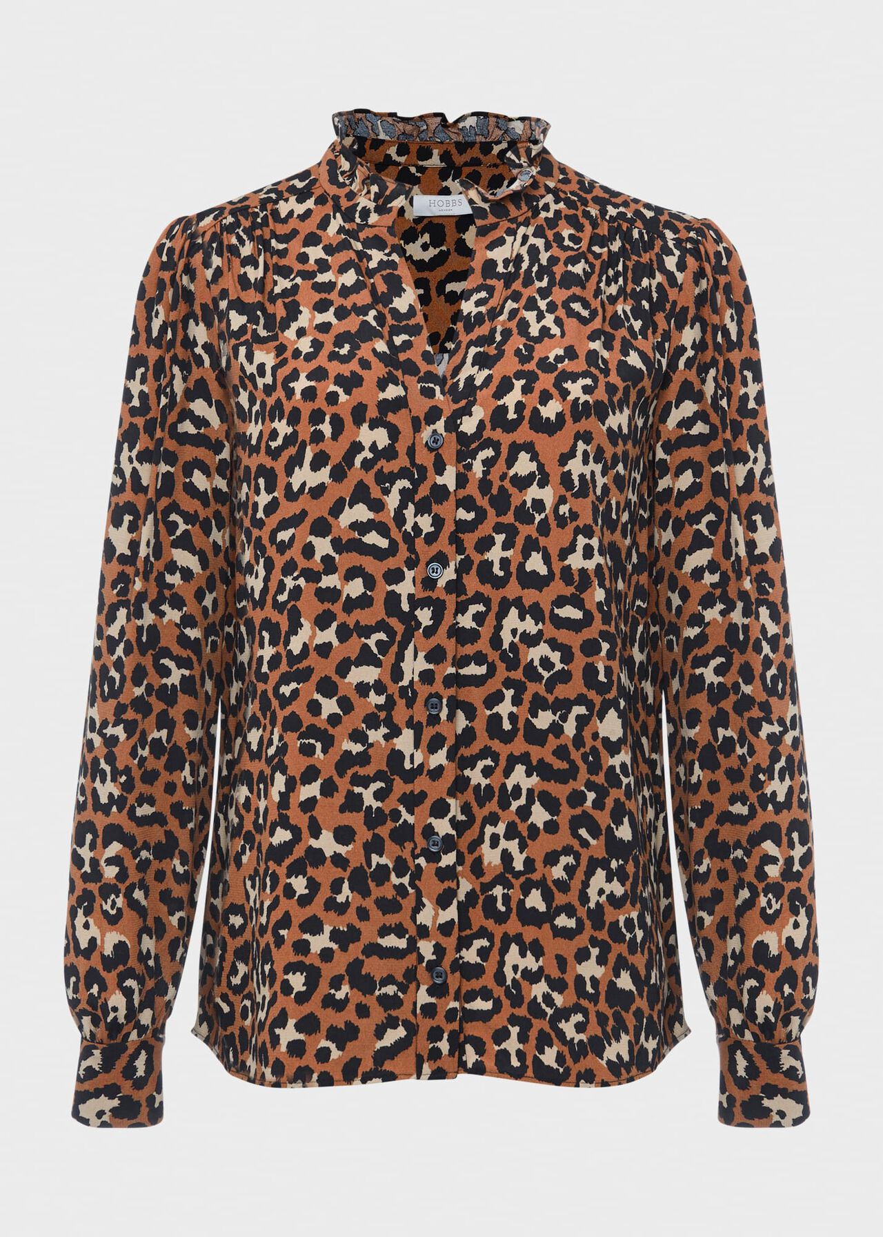 Rosamund Leopard Print Blouse, Vicuna Camel, hi-res