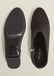 Rochelle Suede Ankle Boots, Chocolate Brown, hi-res