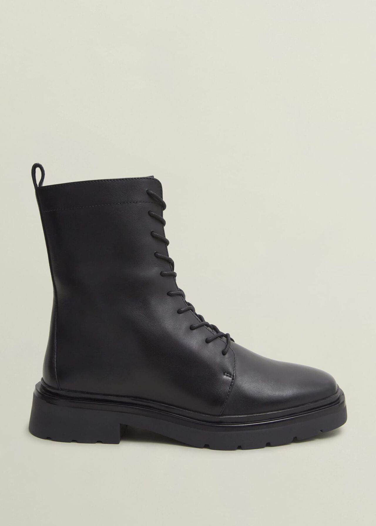 Farrah Lace-Up Boots, Black, hi-res