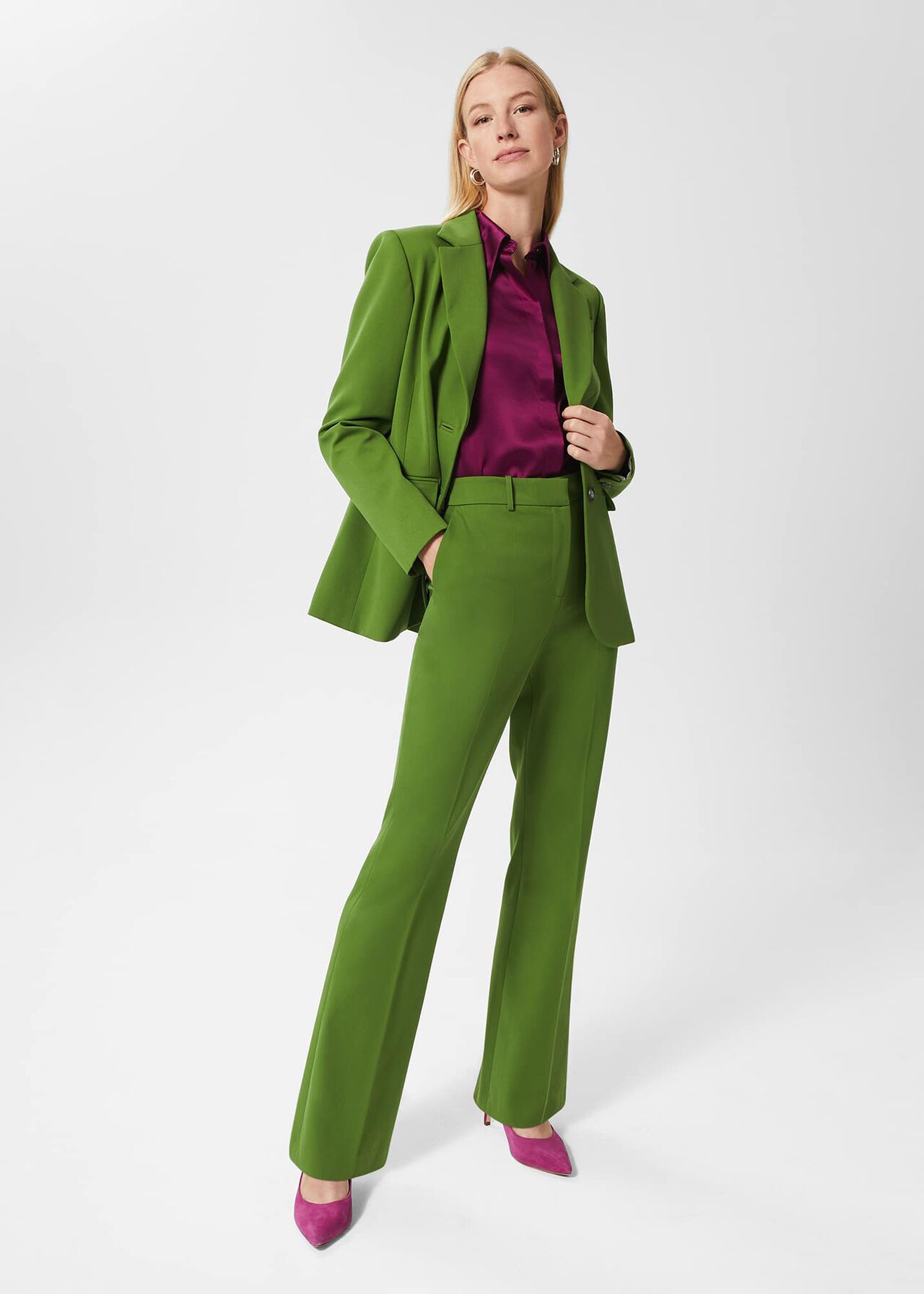 Anela Trousers, Green, hi-res