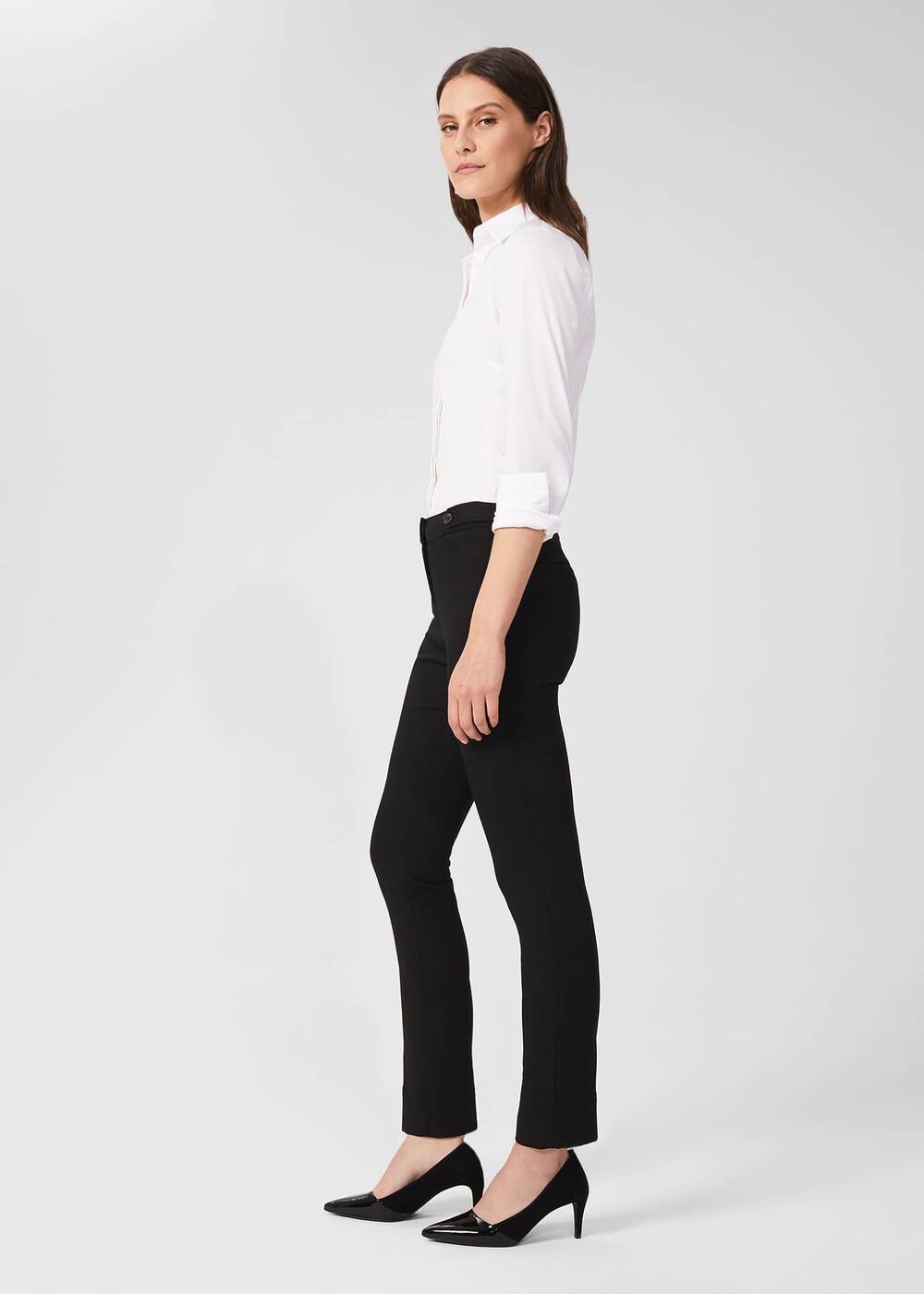 Petite Luca Slim Trousers, Black, hi-res