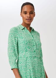 Frederica Floral Midi Dress, Green Multi, hi-res