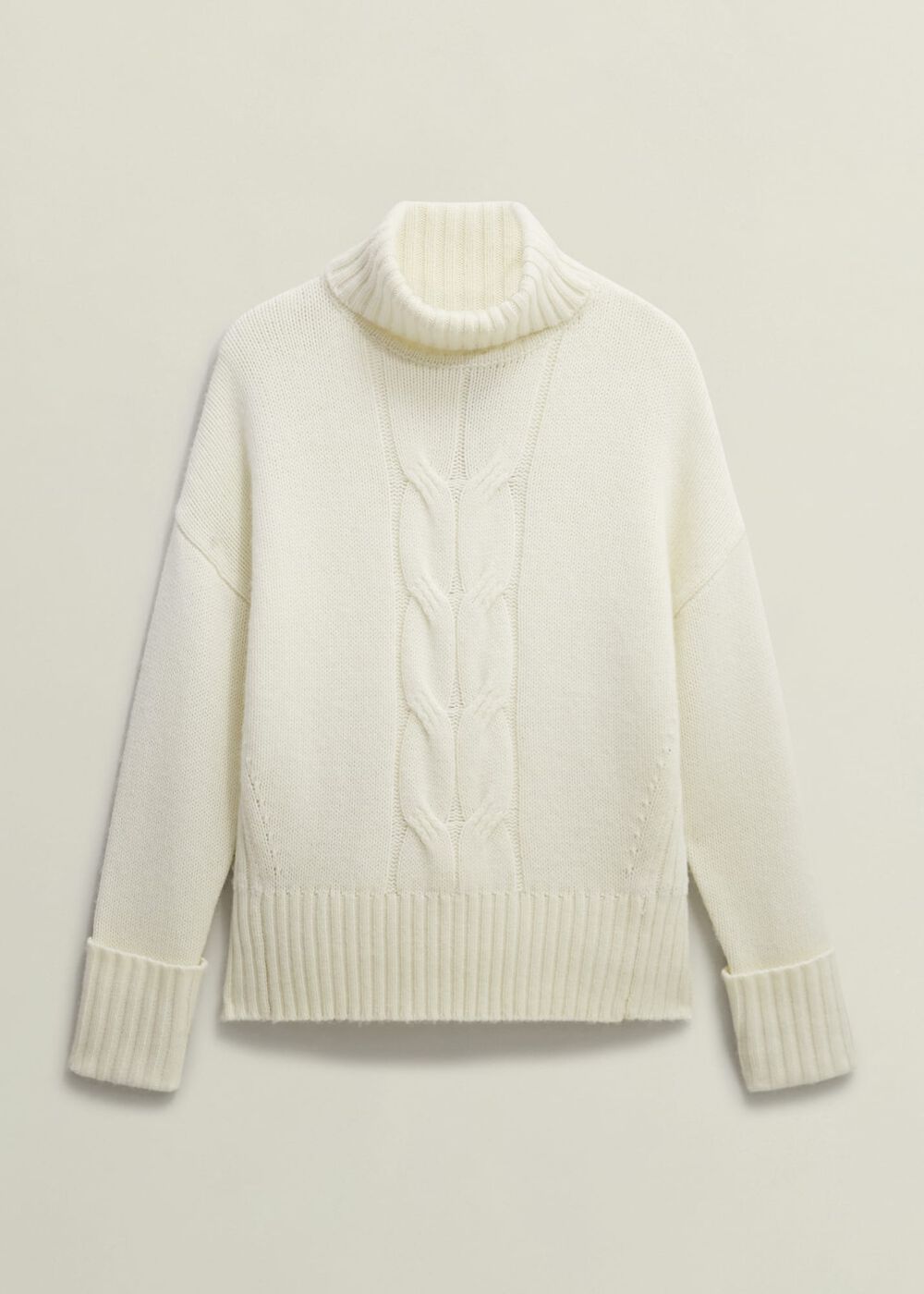 Ember Cable Jumper With Alpaca, Warm Ivory, hi-res
