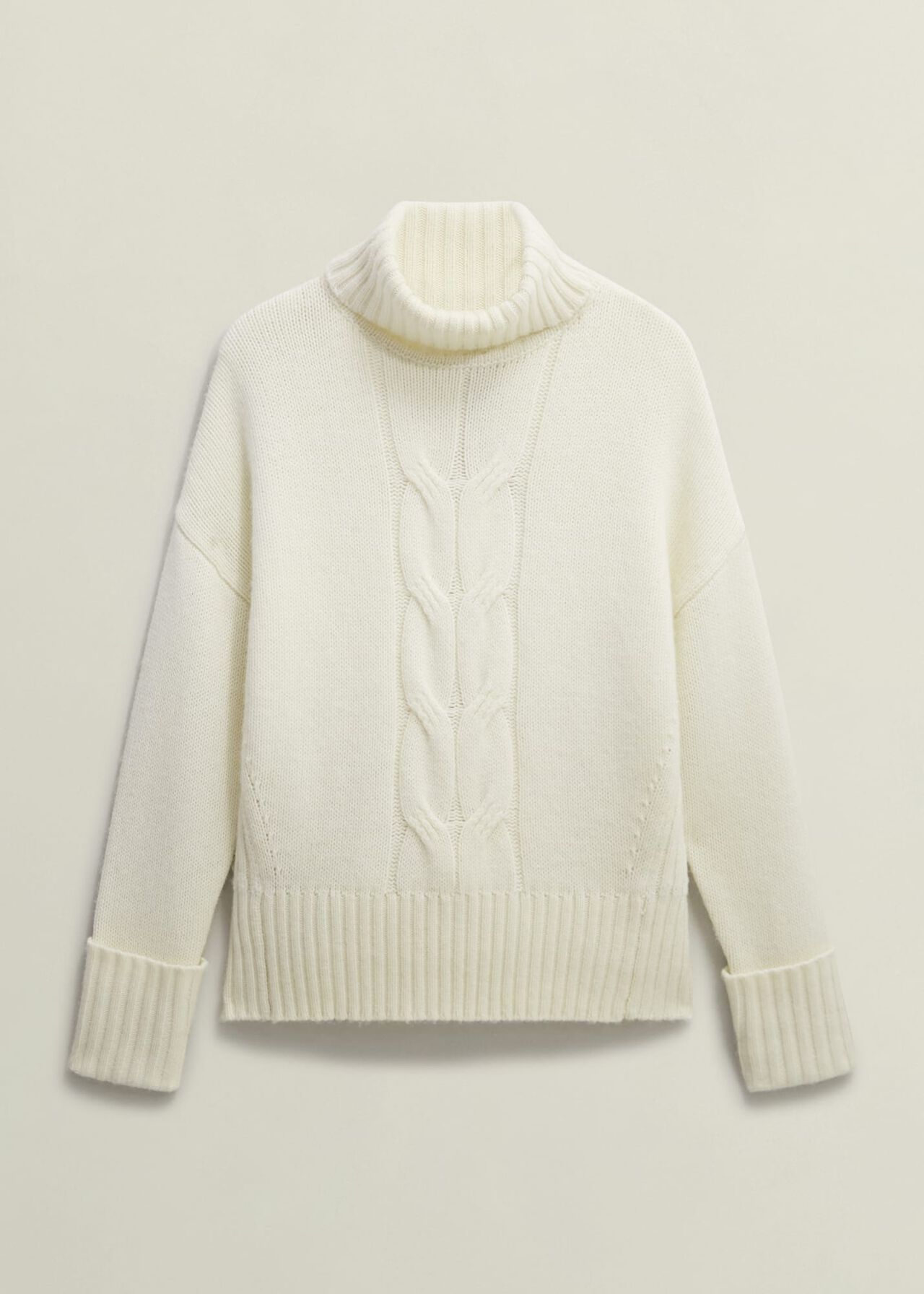 Ember Cable Jumper With Alpaca, Warm Ivory, hi-res