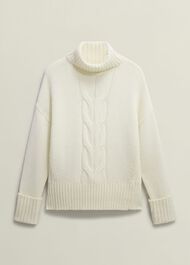 Ember Cable Jumper With Alpaca, Warm Ivory, hi-res