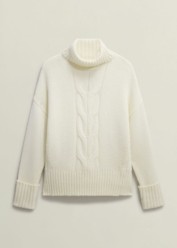 Ember Cable Sweater With Alpaca