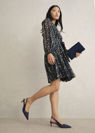 Renee Suede Slingbacks, Midnight Navy, hi-res