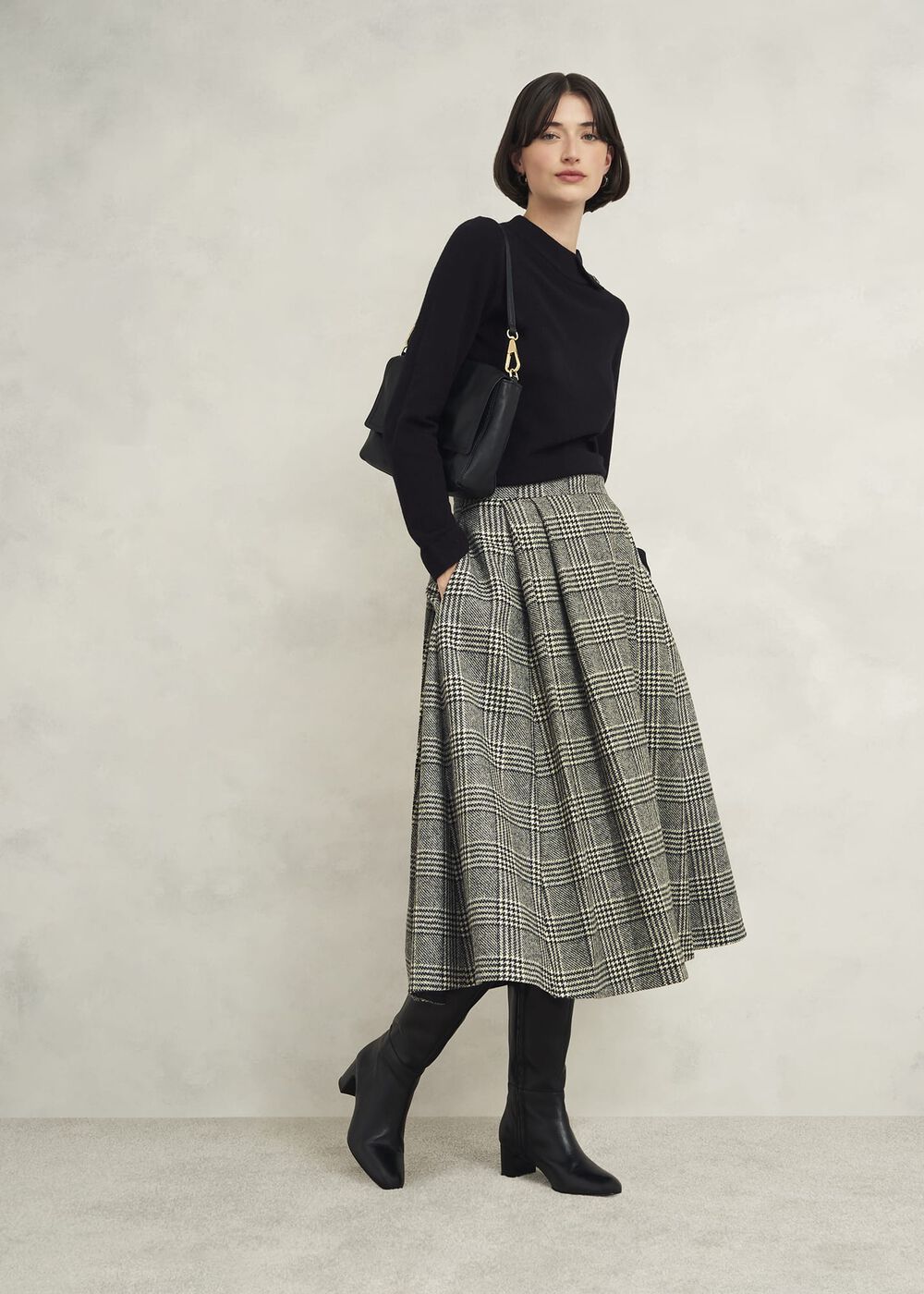 Talia Wool Cashmere Jumper, Black, hi-res