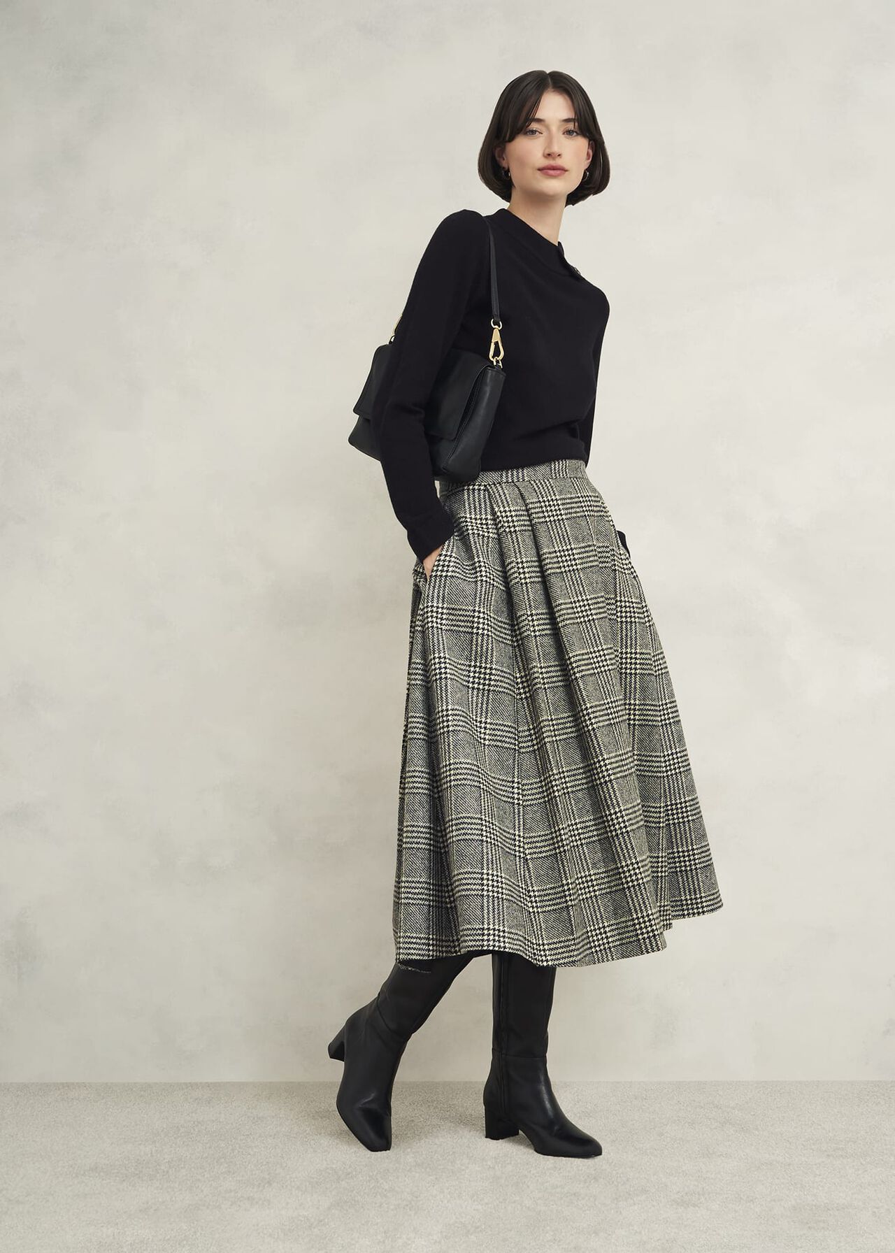 Talia Wool Cashmere Jumper, Black, hi-res